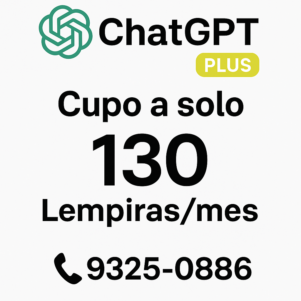 🤖 Acceso a ChatGPT Plus Disponible